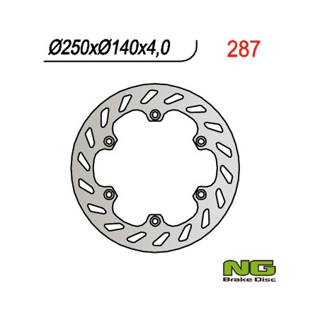 NG TARCZA HAMULCOWA PRZÓD APRILIA RX 50`03-06, ETX 125`85-90, RX 125`89-00 (250X140X4)